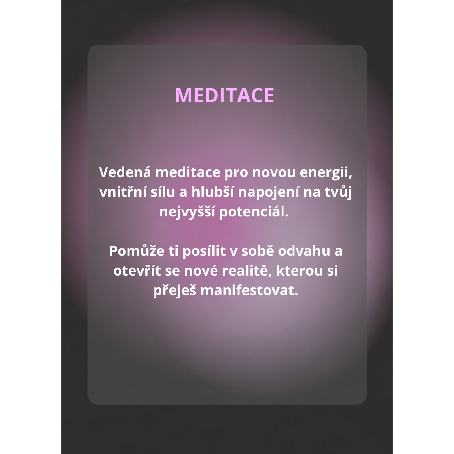 AKTIVAČNÍ MEDITACE  🌕