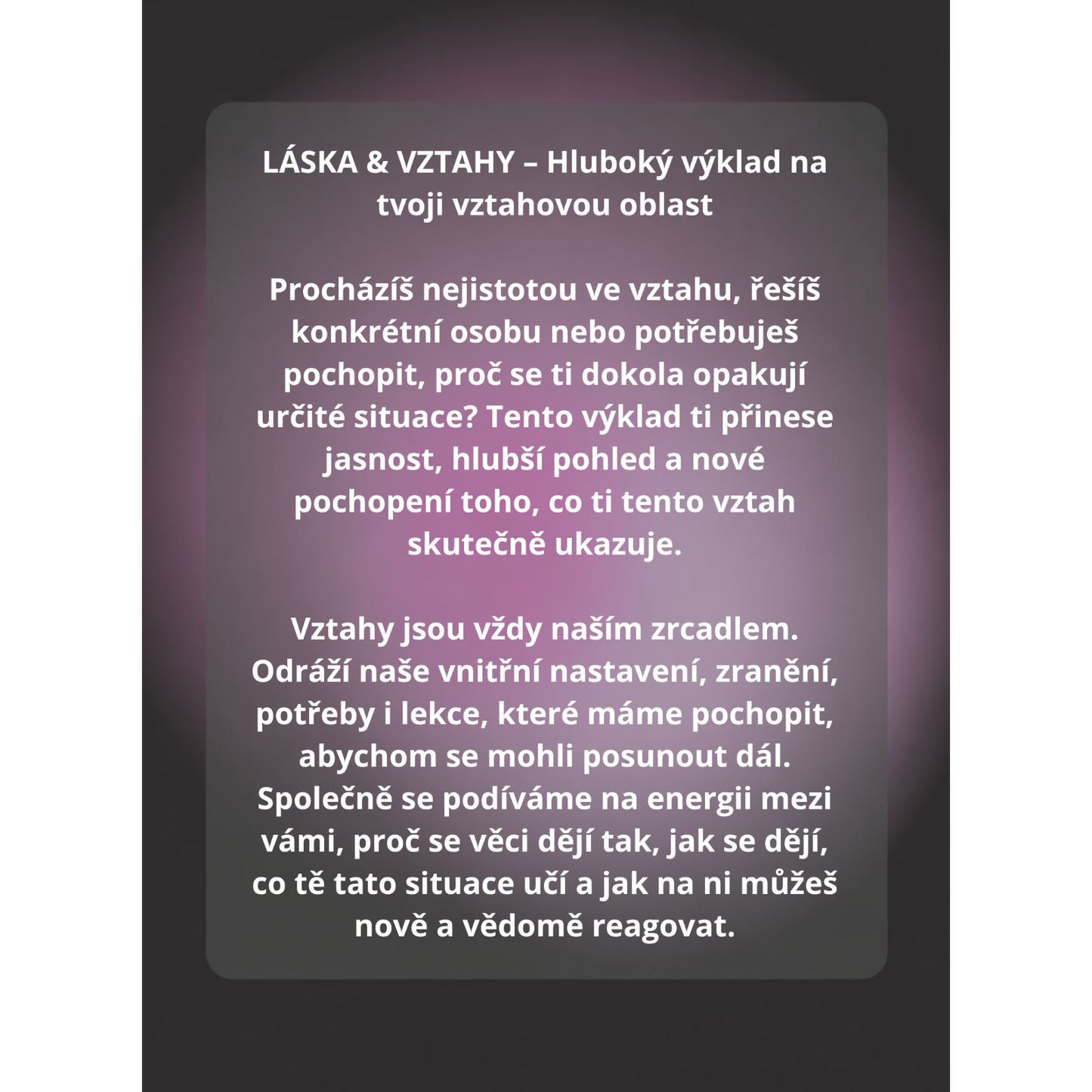 LÁSKA & VZTAHY